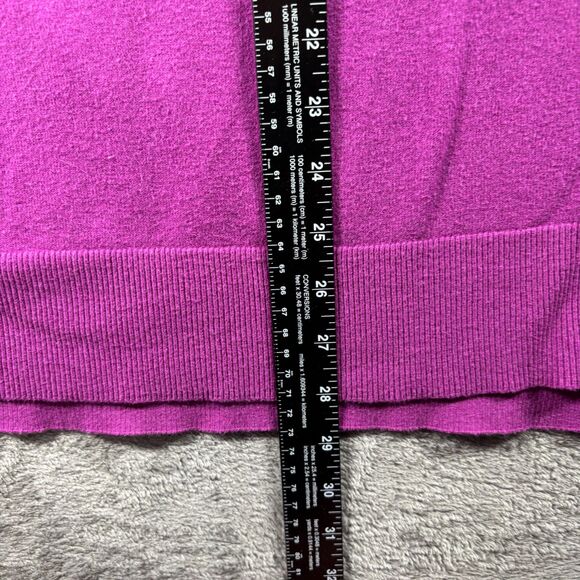J Jill Women Tunic Sweater Soft Cozy Split Hem Long Sleeve Purple Large I114 - Picture 6 of 9